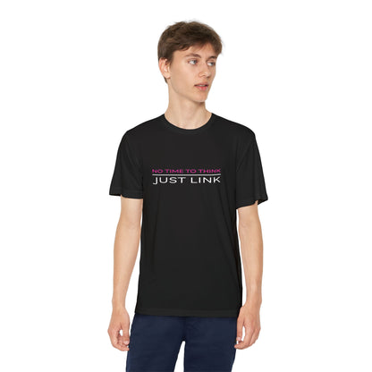 Youth Competitor Tee - No Time to Think, Just Link, Sporty T-Shirt, Activewear for Kids, Gym Apparel, Perfect Gift for Young Athletes
