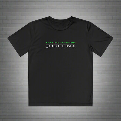 ‘No Time to Think Just Link’, Youth Ninja Tee - Sportswear, Workout Shirt, Gym Top, Motivational Youth Gift